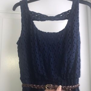 Women’s Spring Summer Crochet-like lined sleeveless long dress